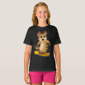 Meerkat Snowboard Wintersport T-shirt (Voorkant volledig)