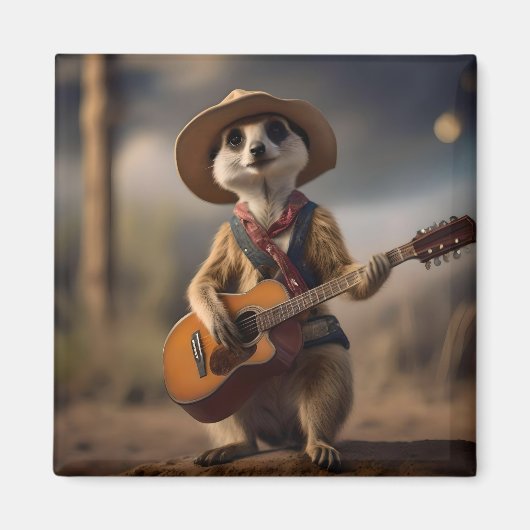 Meerkat Strumming A Country Lullaby, Magneet (Voorkant)
