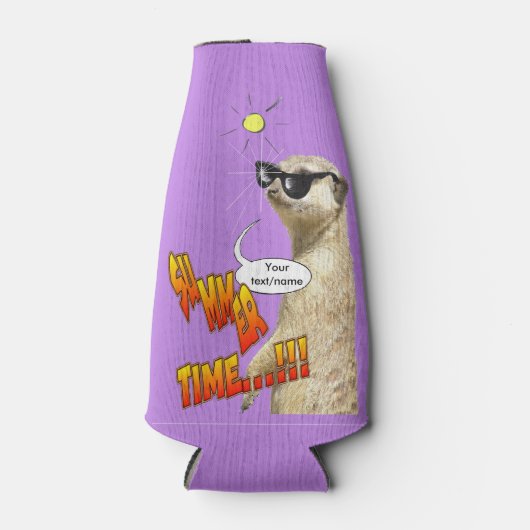 Meerkat Summer Time flessenkoeler Flesjeskoeler (Voorkant)