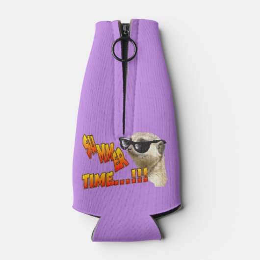 Meerkat Summer Time flessenkoeler Flesjeskoeler (Achterkant)