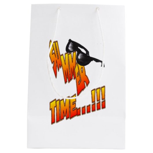 Meerkat Summer Time  Gift Bag Medium Cadeauzakje (Achterkant)