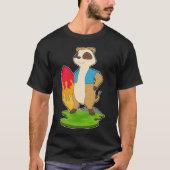 Meerkat Surfer Surfboard T-shirt (Voorkant)