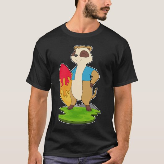Meerkat Surfer Surfboard T-shirt (Voorkant)