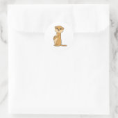 Meerkat Sweet Animals voor kinderen Ronde Sticker (Tas)