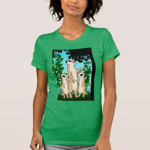 Meerkat T shirt, familiewandeling T-shirt