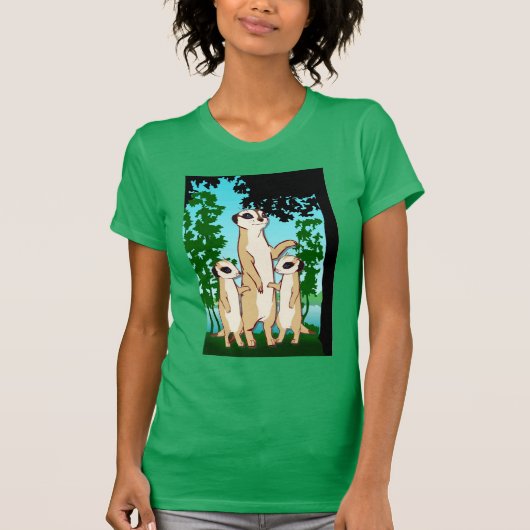 Meerkat T shirt, familiewandeling T-shirt (Voorkant)