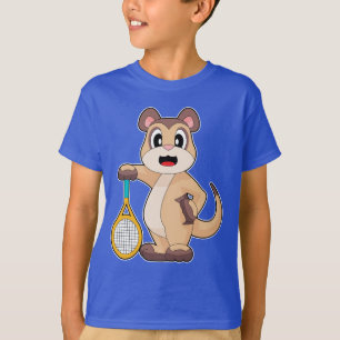 Meerkat Tennis racket T-shirt