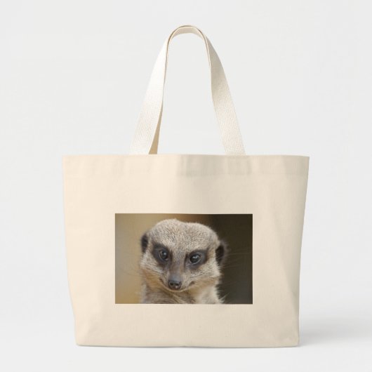 Meerkat Up Close Grote Tote Bag (Voorkant)