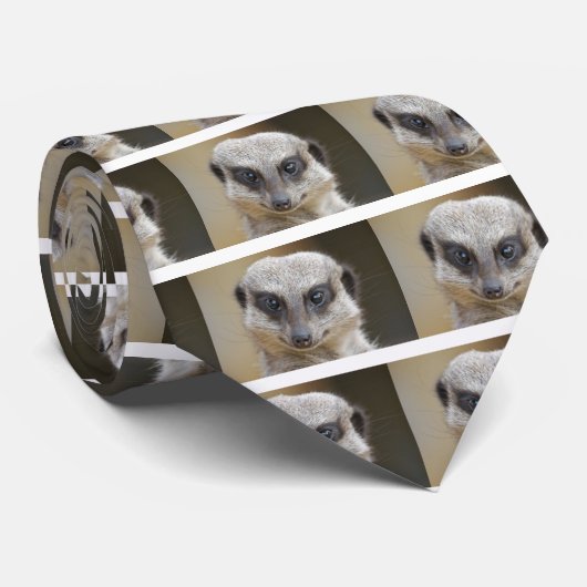 Meerkat Up Close Stropdas (Opgerold)