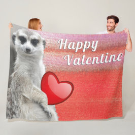 MEERKAT-VALENTIJN FLEECE DEKEN