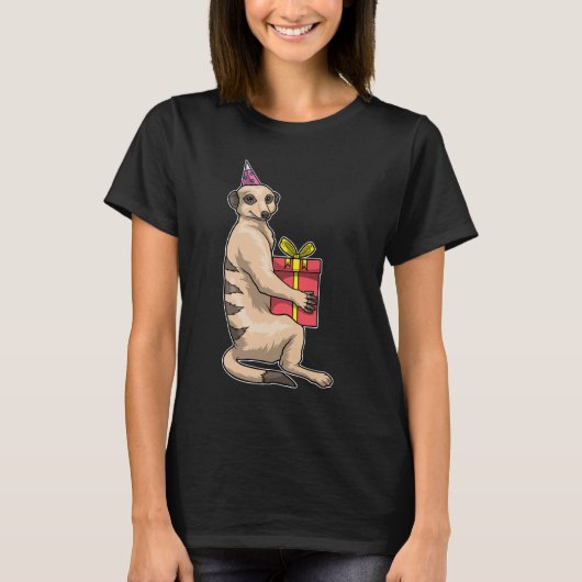 Meerkat Verjaardagsfeest pet T-shirt (Voorkant)