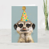Meerkat Verjaardagsfeest Wenskaart Bedankkaart (Voorkant)