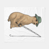 Meerkat Vist Fisher Gevist rod Fleece Deken (Voorkant (Horizontaal))