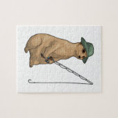 Meerkat Vist Fisher Gevist rod Legpuzzel (Horizontaal)