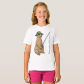 Meerkat Vist Fisher Gevist rod T-shirt (Voorkant volledig)