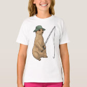 Meerkat Vist Fisher Gevist rod T-shirt (Voorkant)