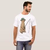 Meerkat Vist Fisher Gevist rod T-shirt (Voorkant volledig)