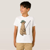 Meerkat Vist Fisher Gevist rod T-shirt (Voorkant volledig)