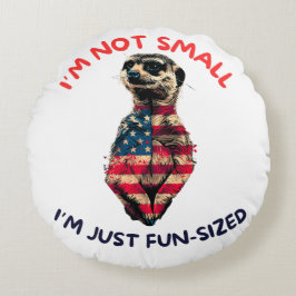 Meerkat Vlag Amerika Rond Kussen