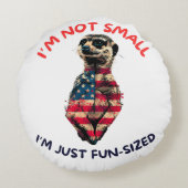 Meerkat Vlag Amerika Rond Kussen (Achterkant)