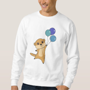 Meerkat vliegt met ballonnen en stoot dieren op vo trui