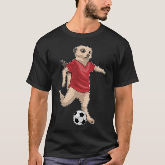 Meerkat Voetballer Voetbal T-shirt (Voorkant)