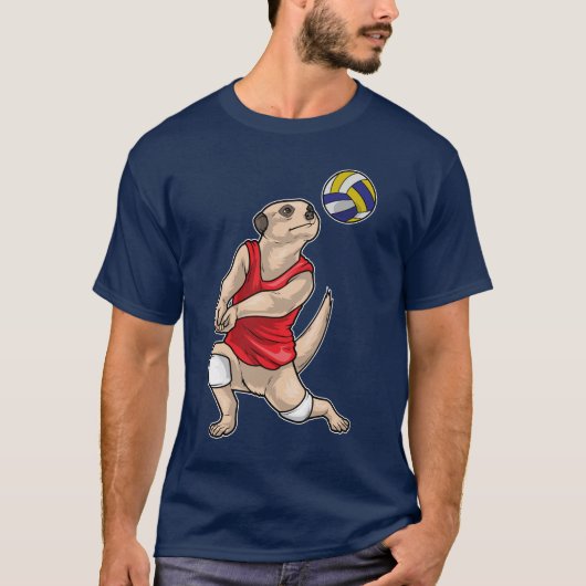 Meerkat Volleybalspeler T-shirt (Voorkant)