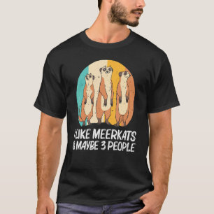 Meerkat voor mannen Retro dierentuin dierentuin T-shirt