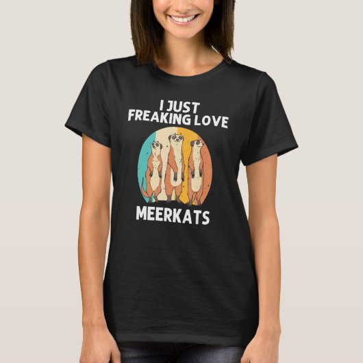 Meerkat voor mannen Retro dierentuin T-shirt (Voorkant)