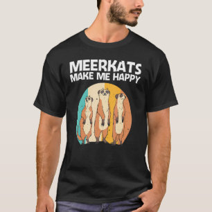 Meerkat voor mannen Retro dierentuin T-shirt