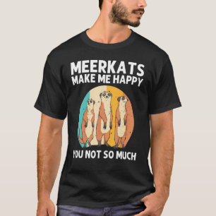 Meerkat voor mannen Retro dierentuin T-shirt