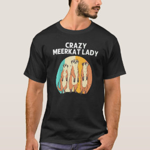Meerkat voor vrouwen Mam Retro Wildlife Zoo Animal T-shirt