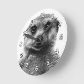 Meerkat Wall Clock Ronde Klok (Hoek)