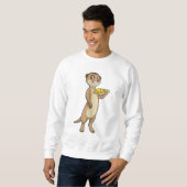 Meerkat with Pizza Trui (Voorkant volledig)
