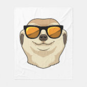 Meerkat with Sunglasses Fleece Deken (Voorkant)