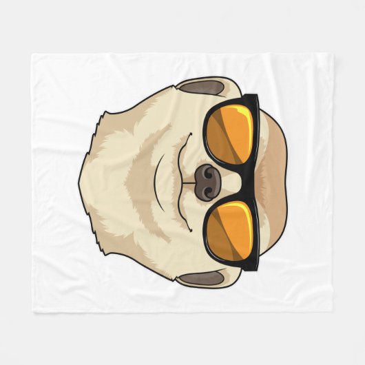 Meerkat with Sunglasses Fleece Deken (Voorkant (Horizontaal))