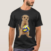 Meerkat with Volleyball T-shirt (Voorkant)