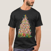 Meerkat Xmas Licht Santa Meerkat kerstboom T-shirt (Voorkant)