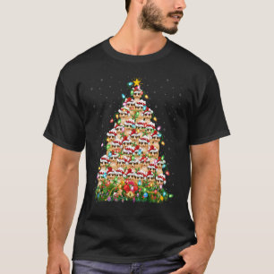 Meerkat Xmas Licht Santa Meerkat kerstboom T-shirt