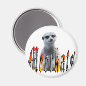 Meerkatcand Meerkats Afbeelding Logo, Magneet (Voorkant / Achterkant)