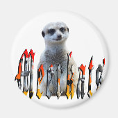 Meerkatcand Meerkats Afbeelding Logo, Magneet (Voorkant)