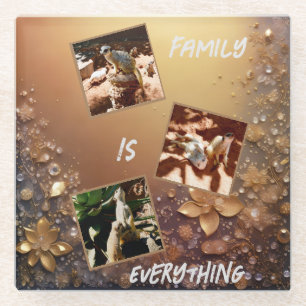 Meerkats familie is alles, glazen onderzetter