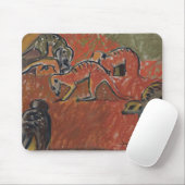 Meerkats foaging - Art mousepad Muismat (Met muis)