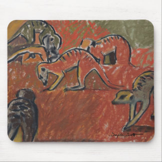 Meerkats foaging - Art mousepad Muismat