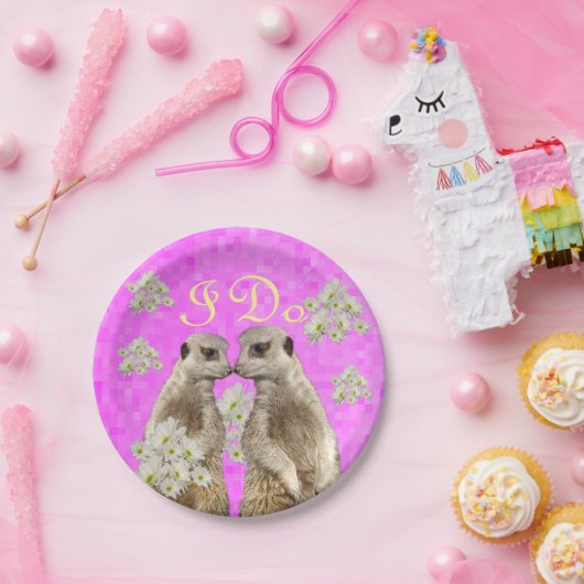 Meerkats I do Wedday, Paper Party Borden Papieren Bordje (Feest)