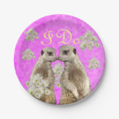 Meerkats I do Wedday, Paper Party Borden Papieren Bordje (Voorkant)