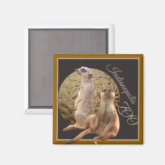 Meerkats Indianapolis Zoo Magneet (Voorkant / Achterkant)