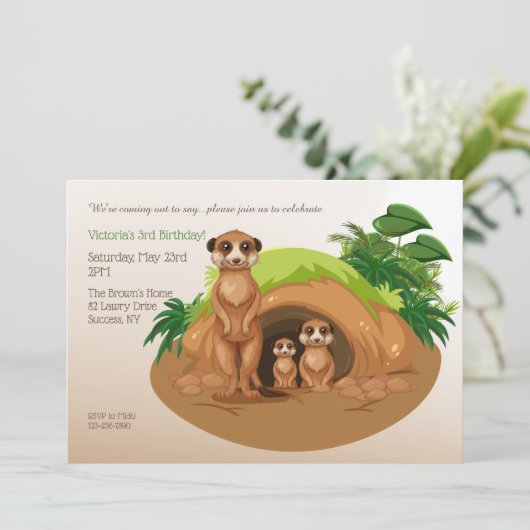 Meerkats Kaart (Staand voorkant)