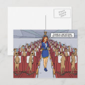 Meerkats on a Plane Postcard Briefkaart (Voorkant / Achterkant)