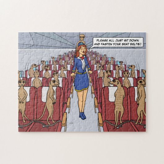 Meerkats op een Plane Jigzaag Puzzle Legpuzzel (Horizontaal)